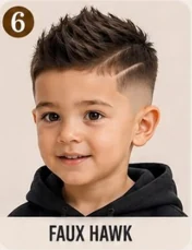 Faux Hawk kids haircut example