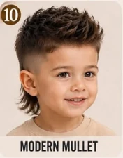 Modern Mullet kids haircut example