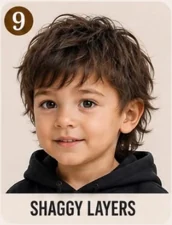 Shaggy Layers kids haircut example