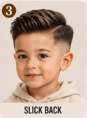 Slick Back kids haircut example