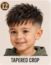 Tapered Crop kids haircut example